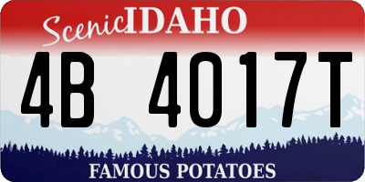 ID license plate 4B4017T