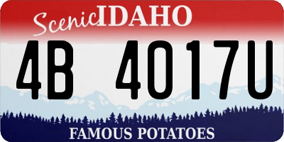 ID license plate 4B4017U