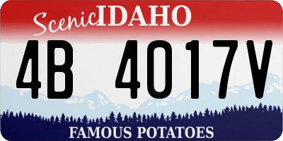ID license plate 4B4017V