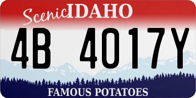 ID license plate 4B4017Y