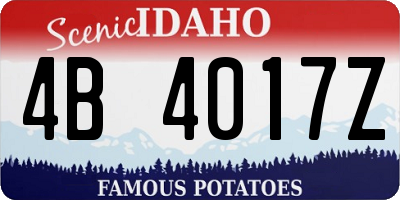 ID license plate 4B4017Z