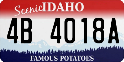 ID license plate 4B4018A