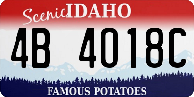 ID license plate 4B4018C