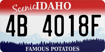 ID license plate 4B4018F