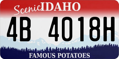 ID license plate 4B4018H