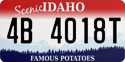 ID license plate 4B4018T