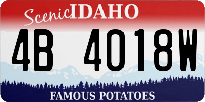 ID license plate 4B4018W