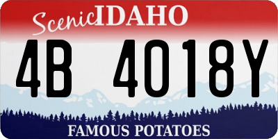 ID license plate 4B4018Y