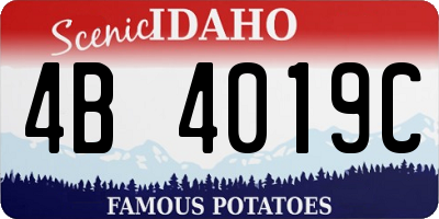 ID license plate 4B4019C