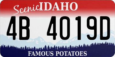 ID license plate 4B4019D