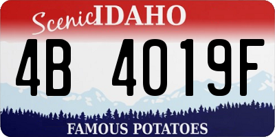 ID license plate 4B4019F