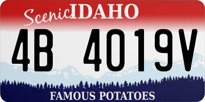ID license plate 4B4019V