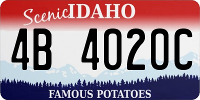 ID license plate 4B4020C