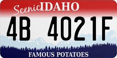 ID license plate 4B4021F