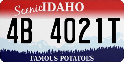 ID license plate 4B4021T