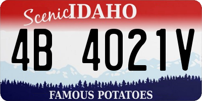 ID license plate 4B4021V