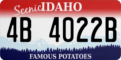 ID license plate 4B4022B