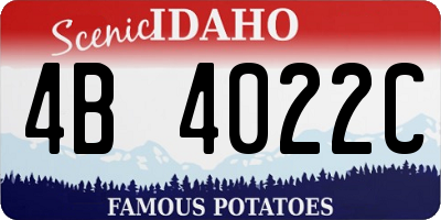 ID license plate 4B4022C