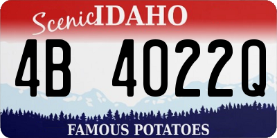ID license plate 4B4022Q