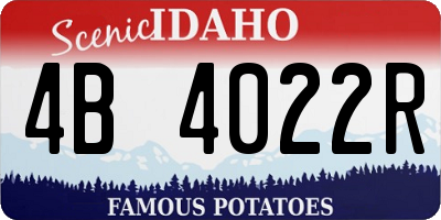 ID license plate 4B4022R