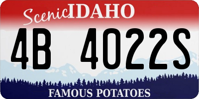 ID license plate 4B4022S