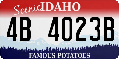 ID license plate 4B4023B