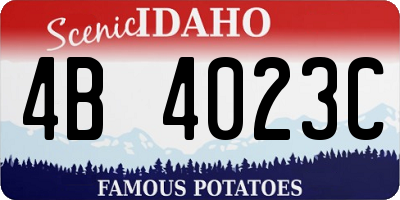 ID license plate 4B4023C