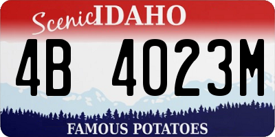 ID license plate 4B4023M