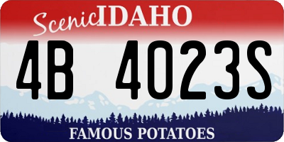 ID license plate 4B4023S