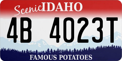 ID license plate 4B4023T