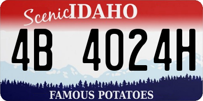 ID license plate 4B4024H