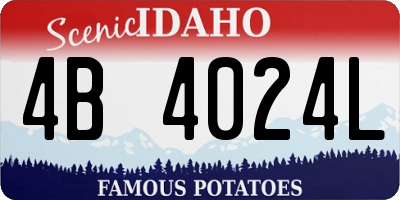 ID license plate 4B4024L