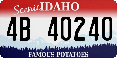 ID license plate 4B4024O