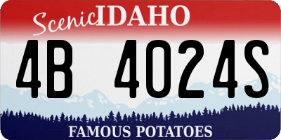 ID license plate 4B4024S