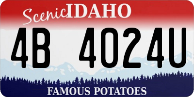 ID license plate 4B4024U