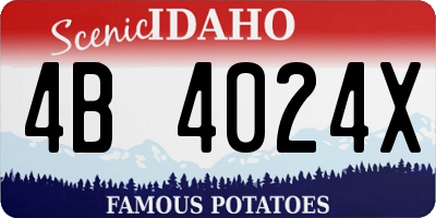 ID license plate 4B4024X