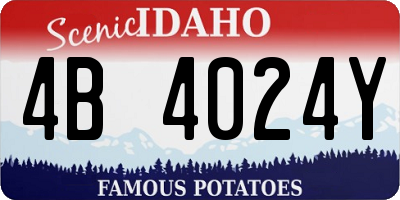 ID license plate 4B4024Y