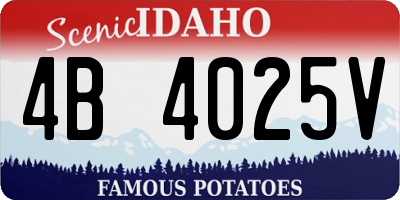 ID license plate 4B4025V