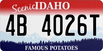 ID license plate 4B4026T