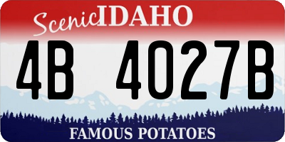 ID license plate 4B4027B
