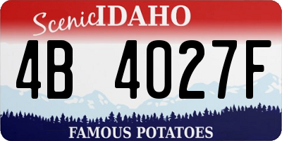 ID license plate 4B4027F