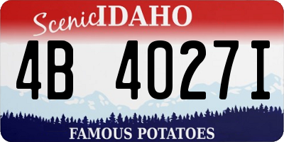ID license plate 4B4027I