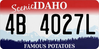 ID license plate 4B4027L