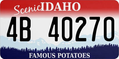 ID license plate 4B4027O