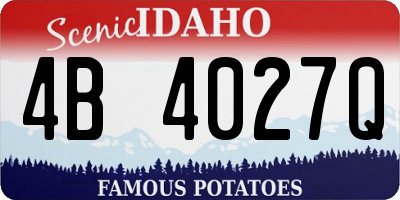 ID license plate 4B4027Q