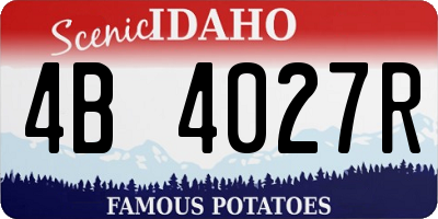 ID license plate 4B4027R