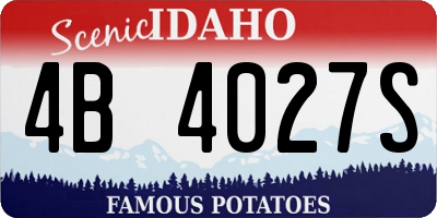 ID license plate 4B4027S