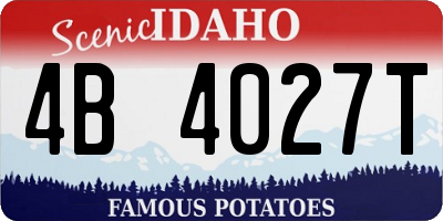 ID license plate 4B4027T