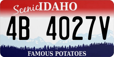 ID license plate 4B4027V