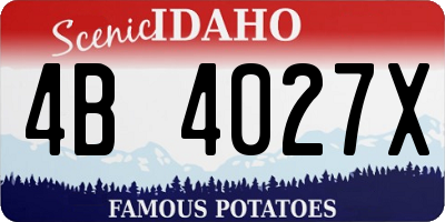 ID license plate 4B4027X